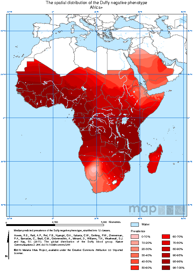 Afrika Karte Duffy-Negativ