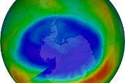 Ozonloch über dem Südpol