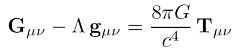 Einsteinsche Feldgleichungen der Allgemeinen Relativitätstheorie mit Lambda-Term