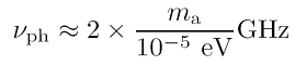 Photonfrequenzen aus Axionmassen via Oszillation