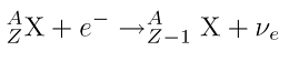 inverser Beta-Zerfall eines Elements X