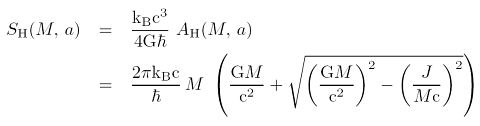 Gleichung der Bekenstein-Hawking-Entropie