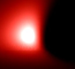 Simulation einer leuchtenden Akkretionsscheibe um ein Kerr-Loch