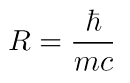 Gleichung für die Reichweite eines Eichbosons