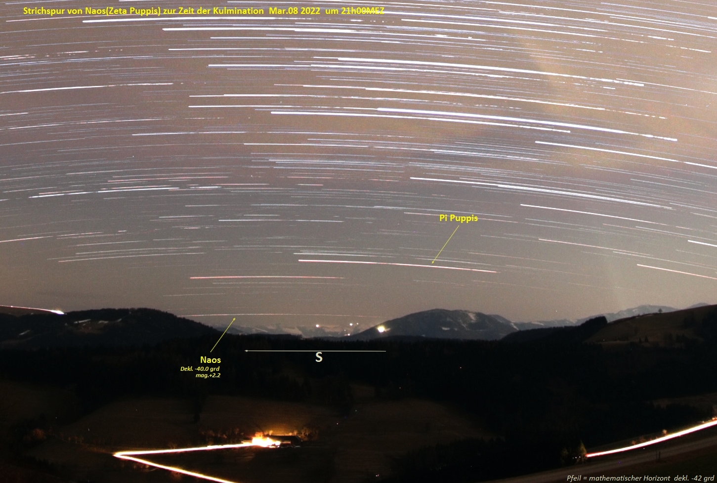 Glück gehabt! oder Auf der Jagd nach NAOS (Zeta Puppis) 3 Spektrum