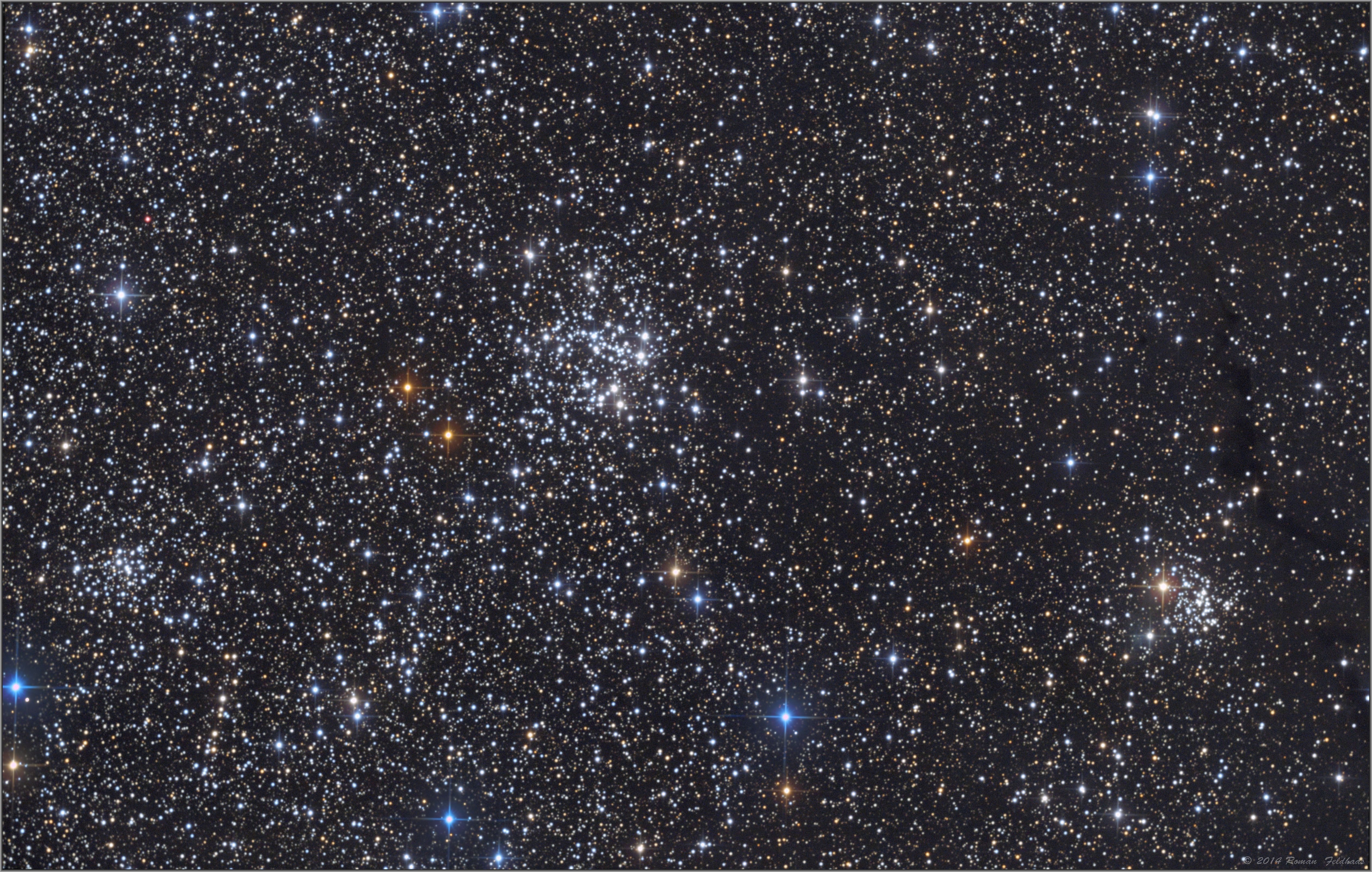 Космос на черном фоне. RX J1856.5-3754 звезда. Каскад Кембла. Сверхскопление Змееносца. Созвездие Персея Хи и аш.