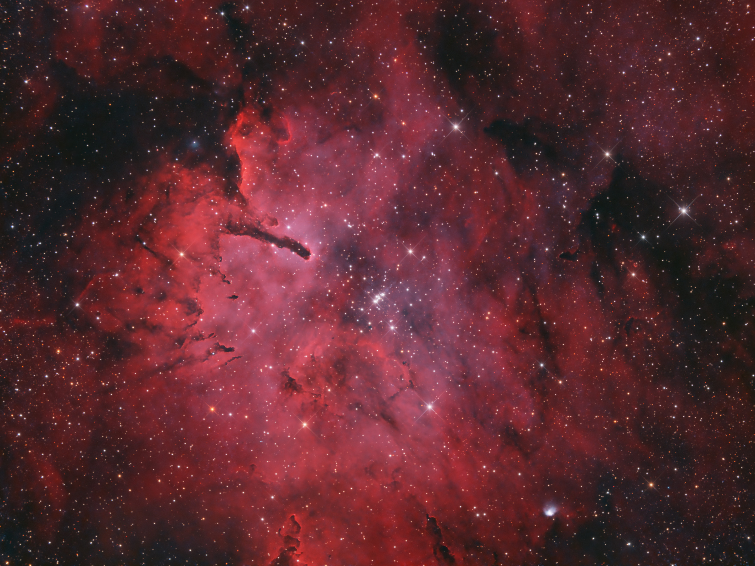 Sh286, NGC 6820 und NGC 6823 Spektrum der Wissenschaft