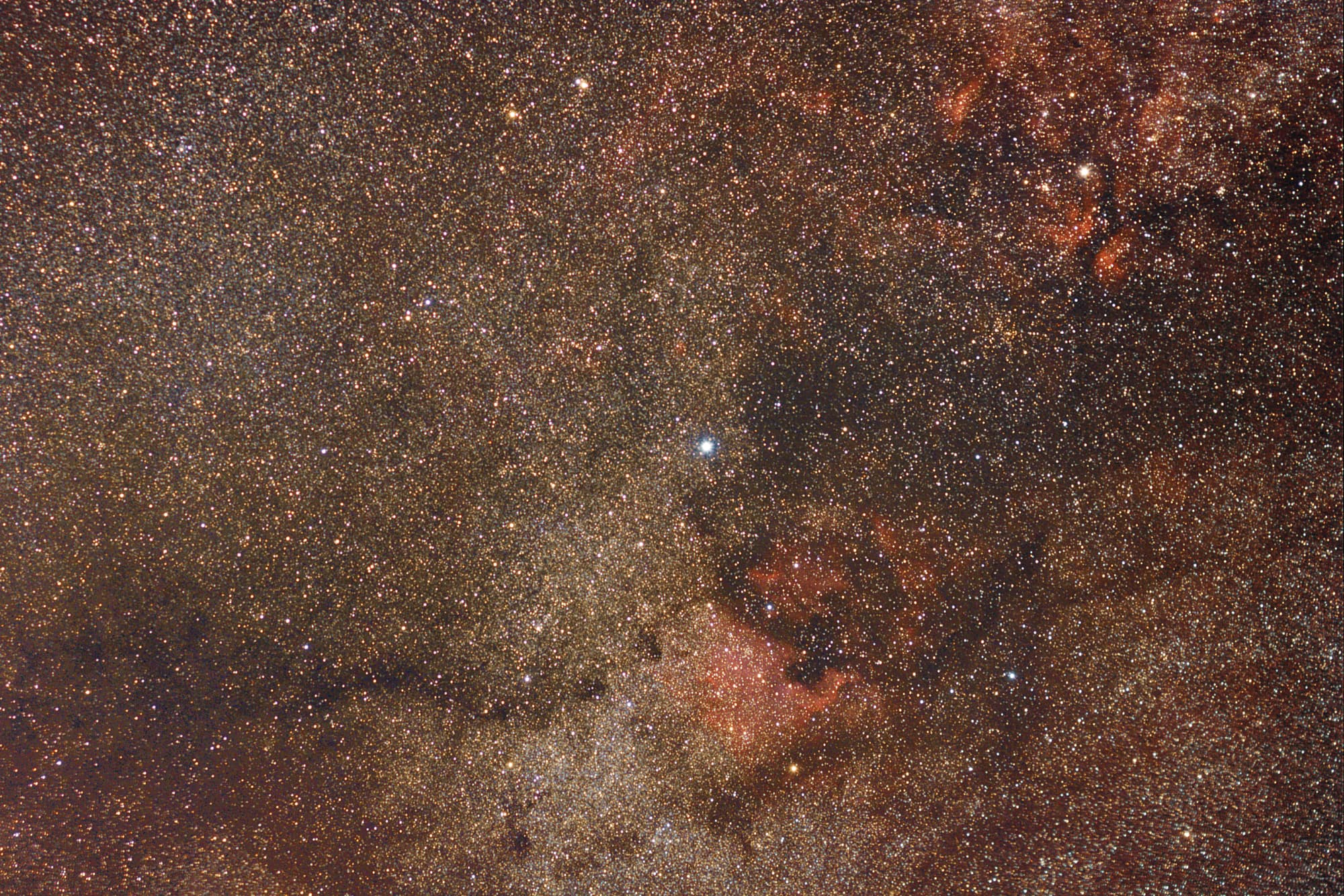 Sternbild Schwan - westliche Region - Deneb und Umgebung - Spektrum der