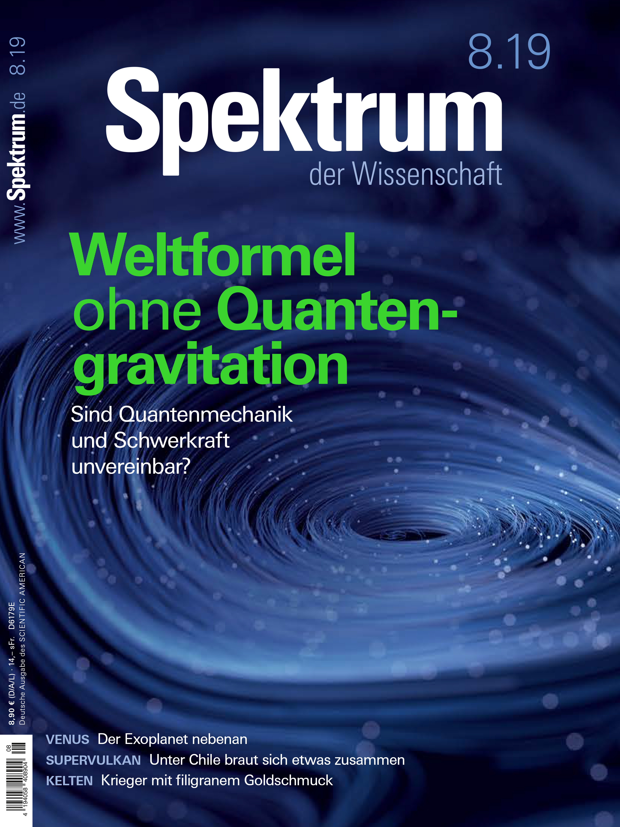 Spektrum der Wissenschaft 8/2019 Cover