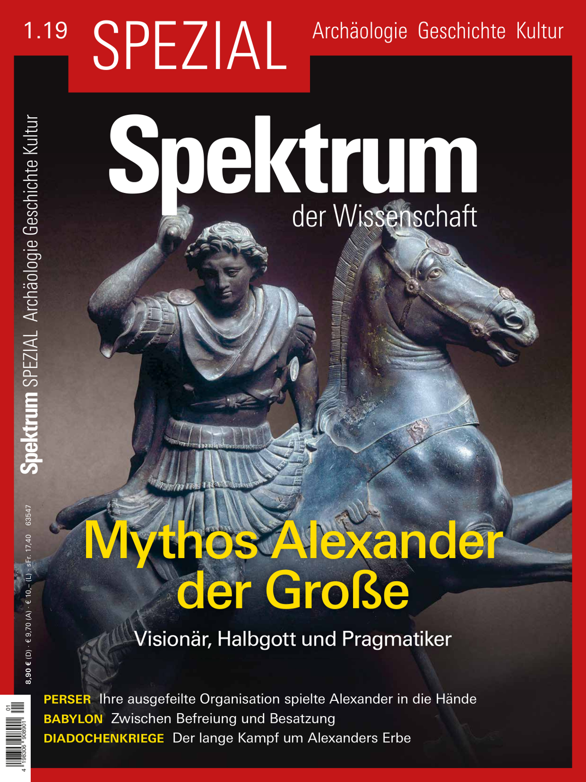 Spektrum Spezial Archäologie - Geschichte - Kultur 1/2019 Cover