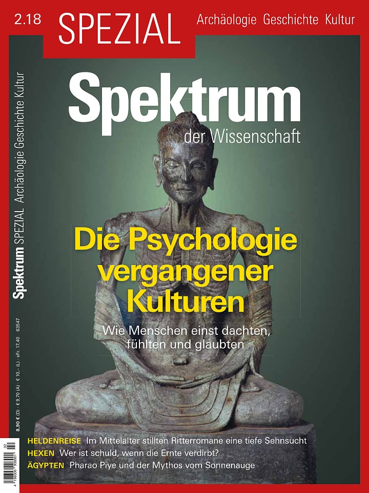 Heftcover Spektrum der Wissenschaft Spezial Archäologie – Geschichte – Kultur 2/2018 Die Psychologie vergangener Kulturen