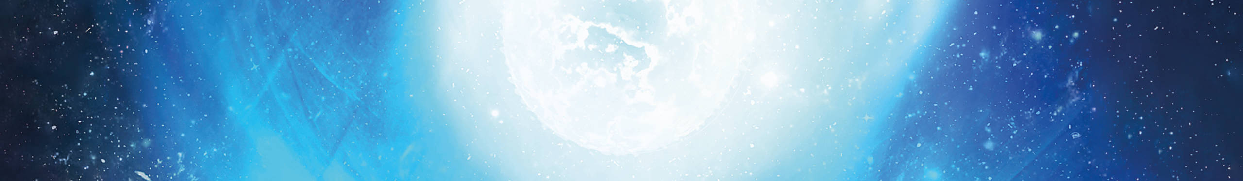 Ein leuchtender, blauer Nebel im Weltraum, umgeben von zahlreichen kleinen Sternen. Der Nebel strahlt intensiv in der Bildmitte und verblasst zu den Rändern hin. Die Szene vermittelt ein Gefühl von Tiefe und Weite im Universum.