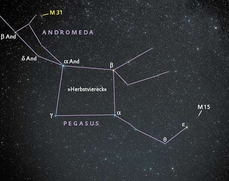 Der Sternenhimmel Im Dezember Die Sterne Der Andromeda Legende Spektrum Der Wissenschaft