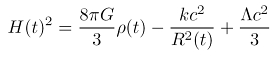 klassische Friedmann-Gleichung