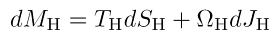 Erster Hauptsatz der Thermodynamik Schwarzer Löcher