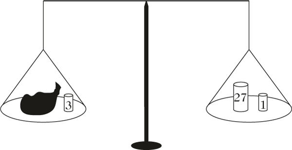 Abbildung 2 zum Lexikonartikel Bachets Wägeproblem Abbildung 2 zum Lexikonartikel Bachets Wägeproblem