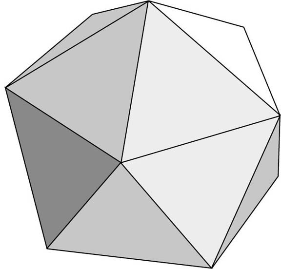 Abbildung 1 zum Lexikonartikel Ikosaeder Abbildung 1 zum Lexikonartikel Ikosaeder