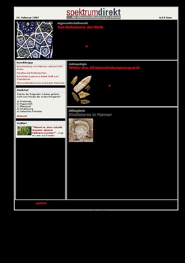 Angewandte Mathematik Das Geheimnis der Girih Spektrum der Wissenschaft