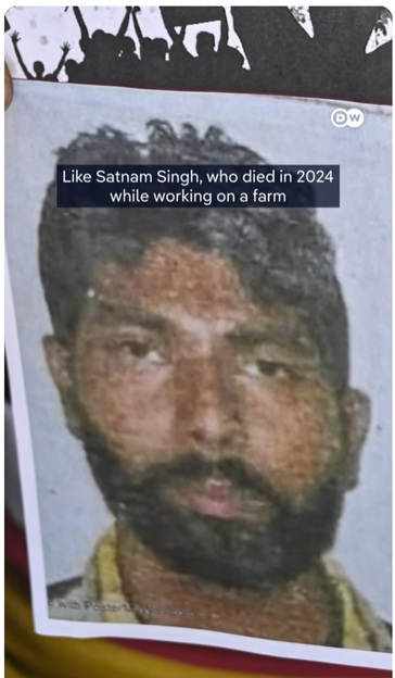 Sein Name war Satnam Singh (1993 – 2024), getötet durch fossile & korrupte Landwirtschaft