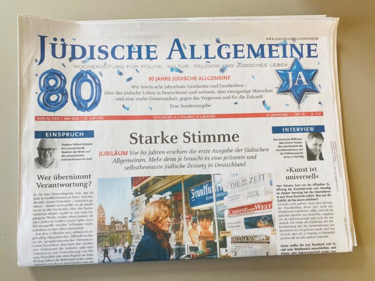 Religionen & deutsche Medien im Fediversum – Die Jüdische Allgemeine wird 80 Jahre jung!