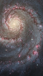 Begegnung der Galaxie M 51 mit dem kleineren System NGC 5195