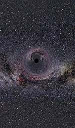 Blick auf ein Schwarzes Loch