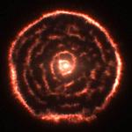 Sternwind des Sterns R Sculptoris