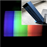 Sonnenspektrum aufgenommen mit einem selbstgebauten Handyspektrometer
